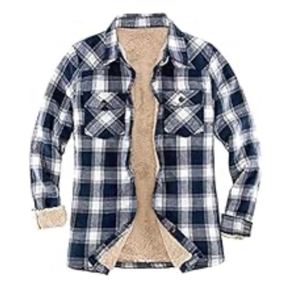 Boston traders men’s XXL polar fleece plaid jacket with quilted lines - Picture 13 of 13